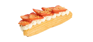 Eclair à la fraise et créme patissiere